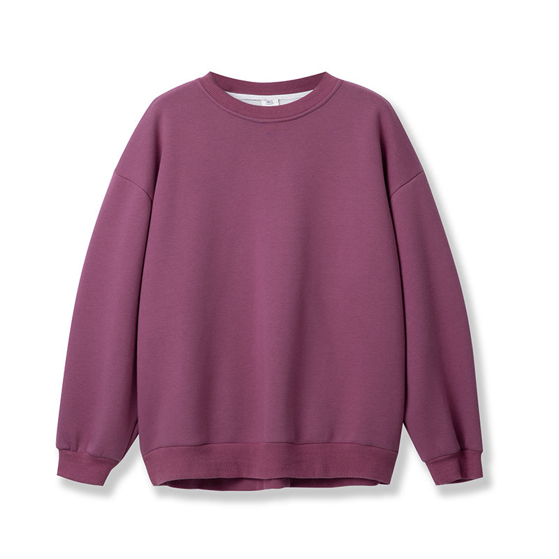 Fall Solid Color Round Neck Sweater Men Loose