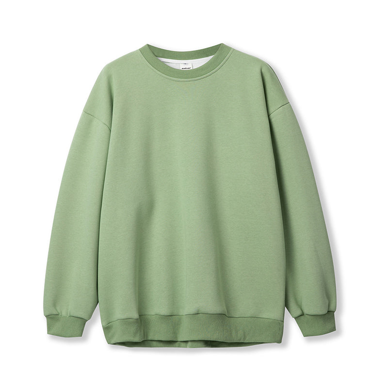 Fall Solid Color Round Neck Sweater Men Loose