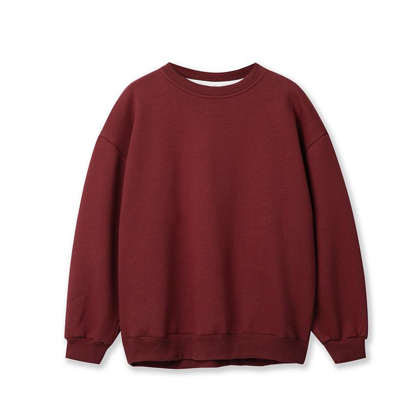 Fall Solid Color Round Neck Sweater Men Loose