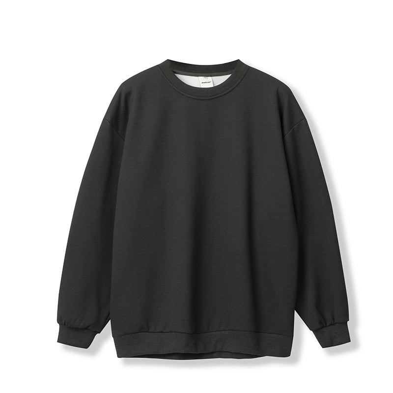 Fall Solid Color Round Neck Sweater Men Loose