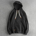 Retro Solid Color Hooded Sweater For Men