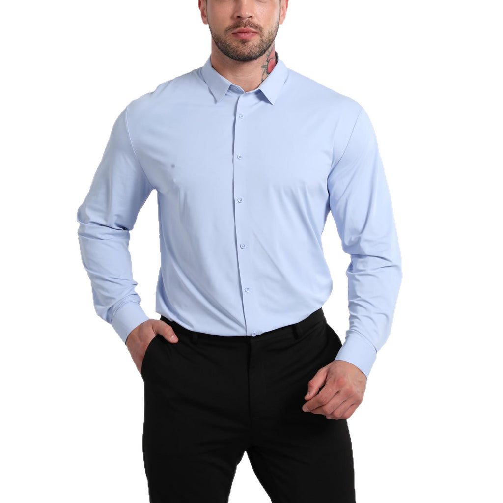 Ice-cool Silky-smooth Wrinkle-resistant Large-size Shirt