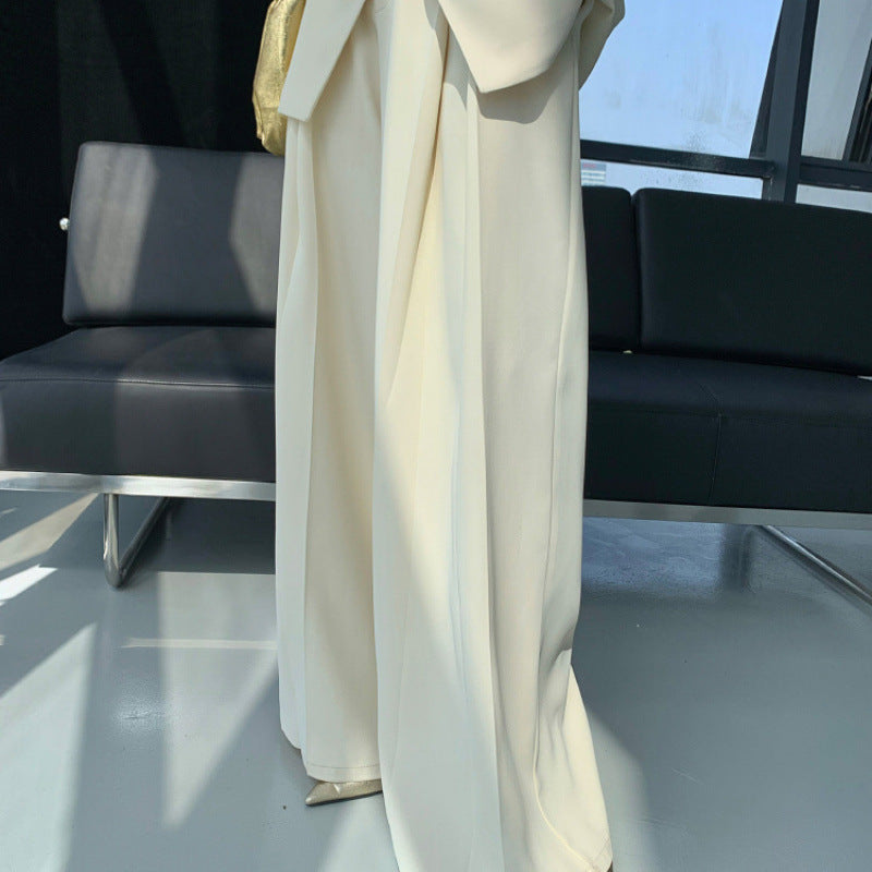 Irregular Sleeveless Vest Top And High-waisted Wide-leg Pants Set