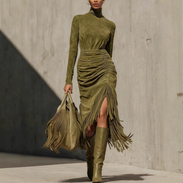 European And American Women's Elegant Fringe Dress