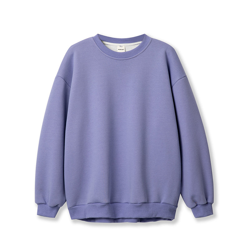 Fall Solid Color Round Neck Sweater Men Loose