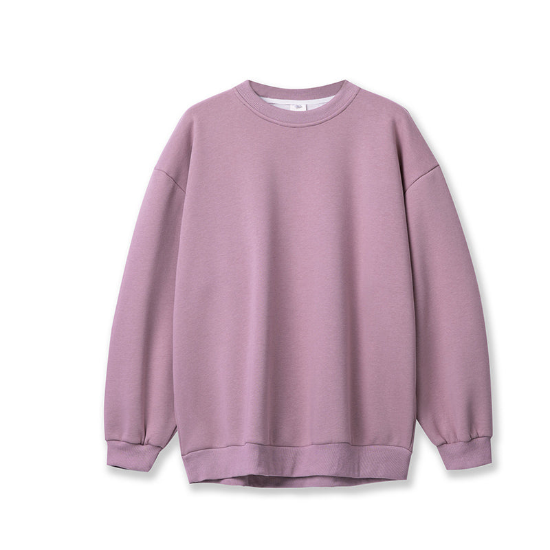 Fall Solid Color Round Neck Sweater Men Loose