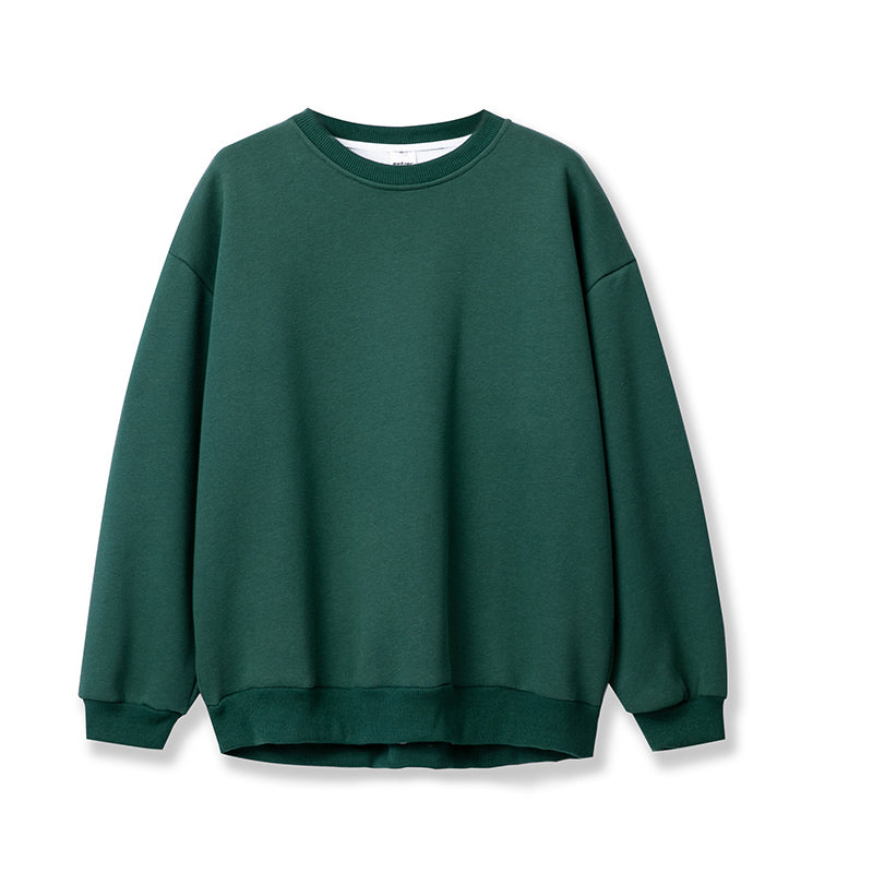 Fall Solid Color Round Neck Sweater Men Loose