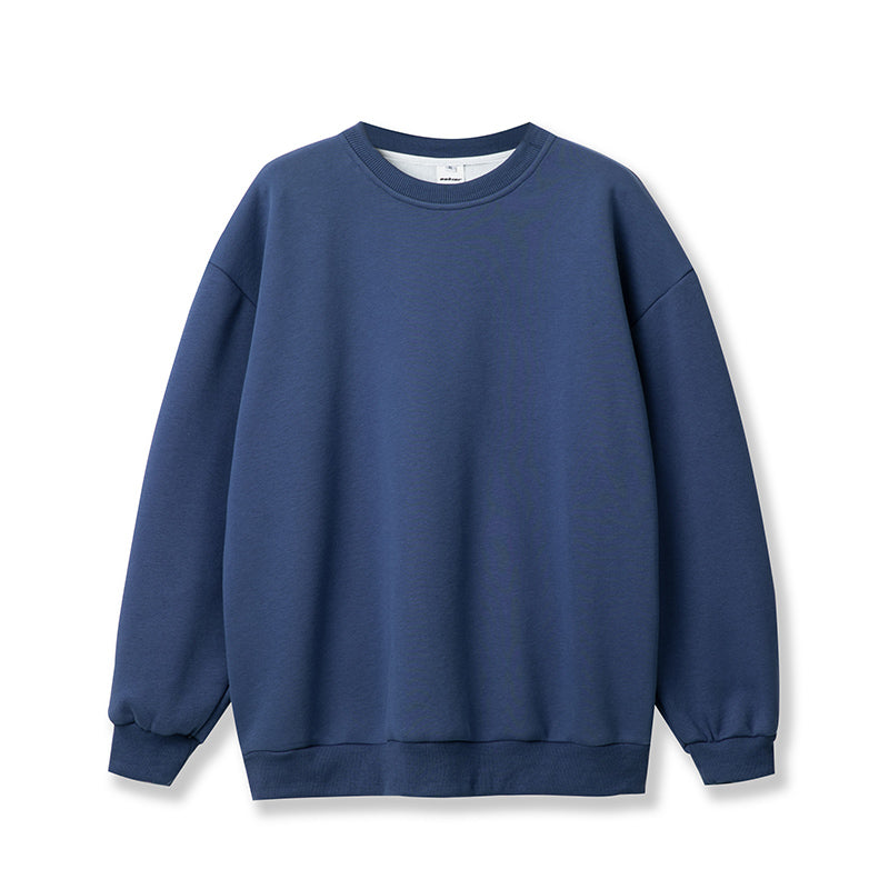 Fall Solid Color Round Neck Sweater Men Loose