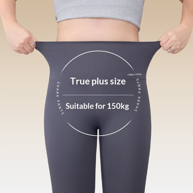 Plus-size Womens No-slipping Extra-large Outerwear Yoga Pants