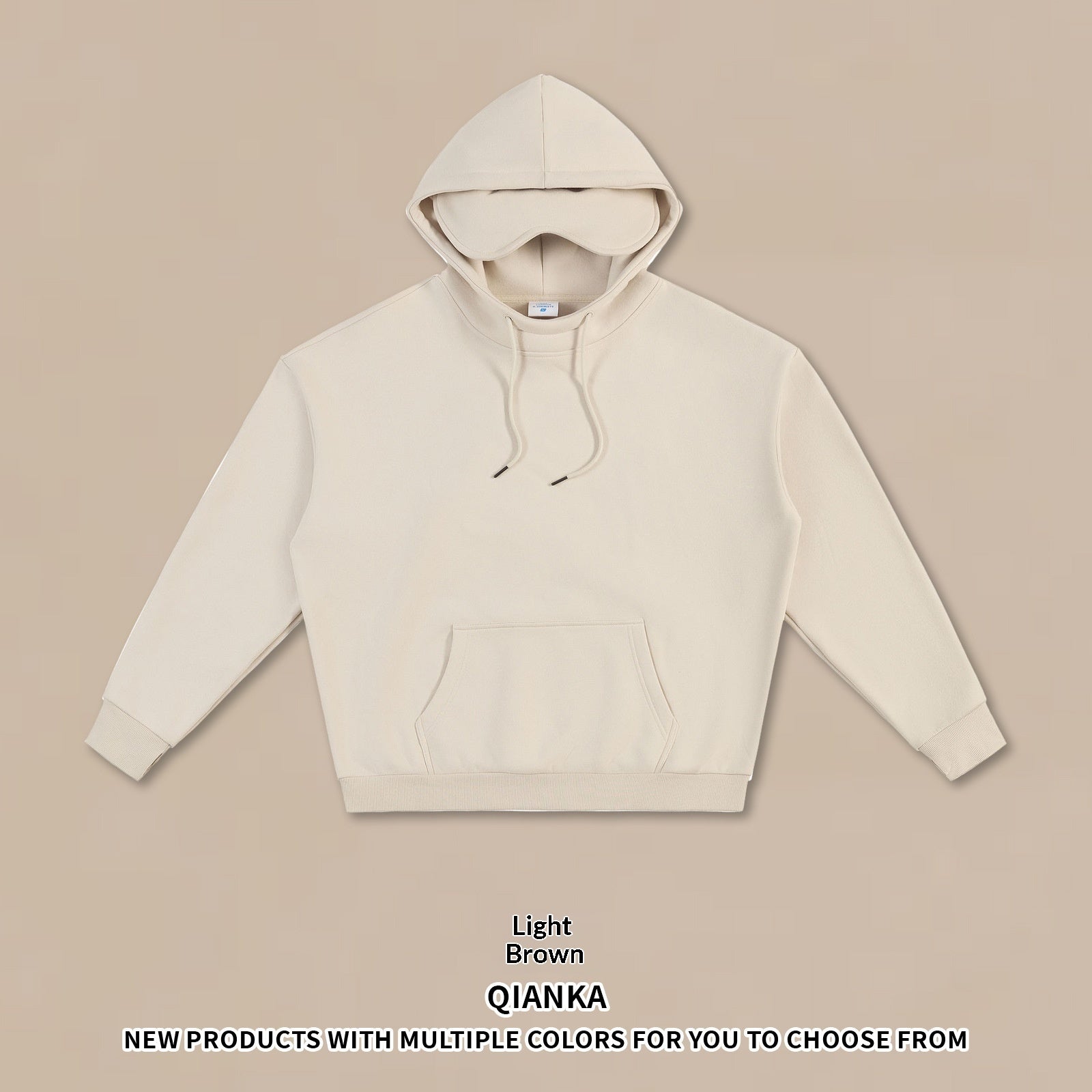 Eye-mask Hoodie 350g Fleece-lined Sweatshirt