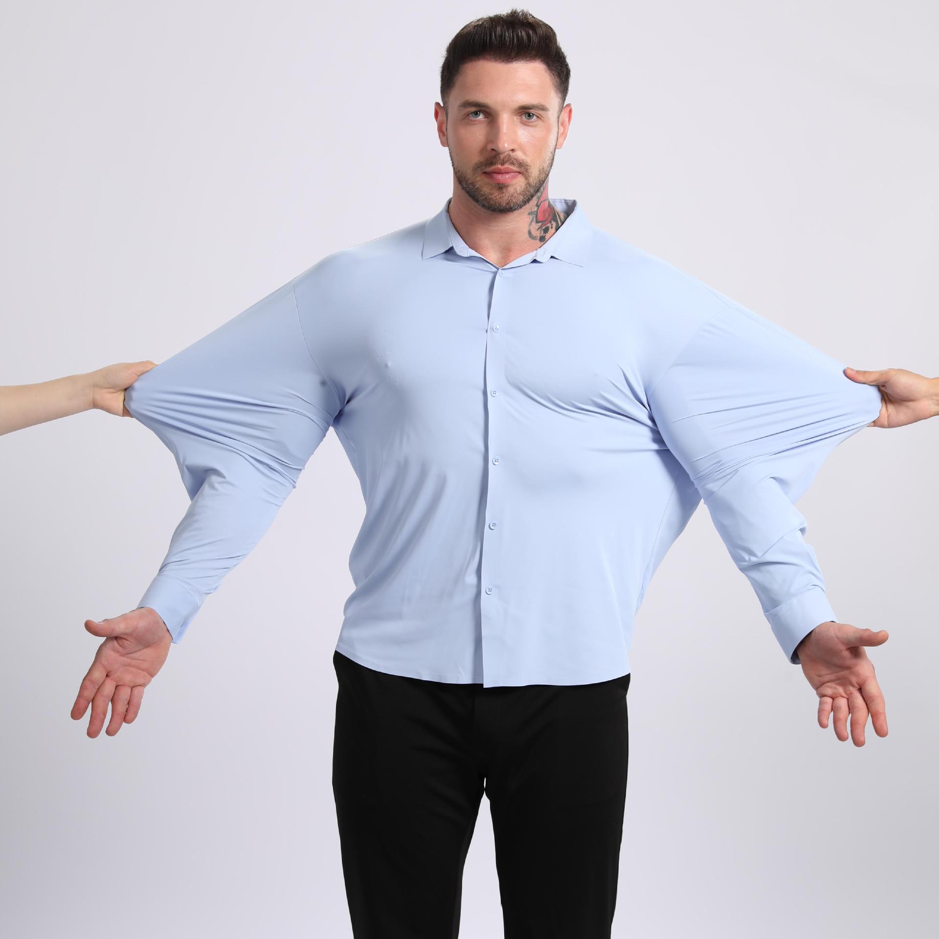 Ice-cool Silky-smooth Wrinkle-resistant Large-size Shirt