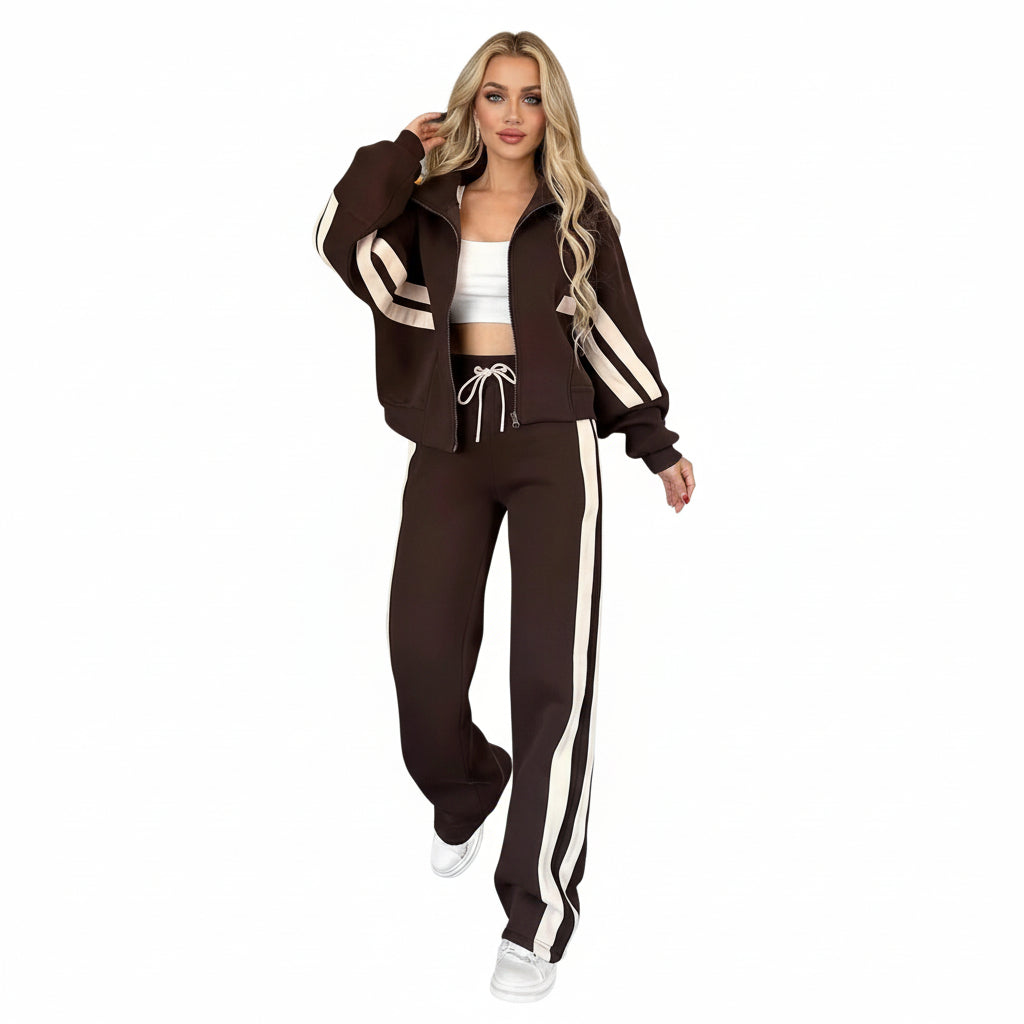 Casual Trousers Simple Zipper Coat For Women