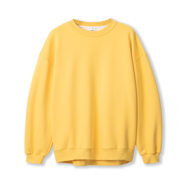 Fall Solid Color Round Neck Sweater Men Loose