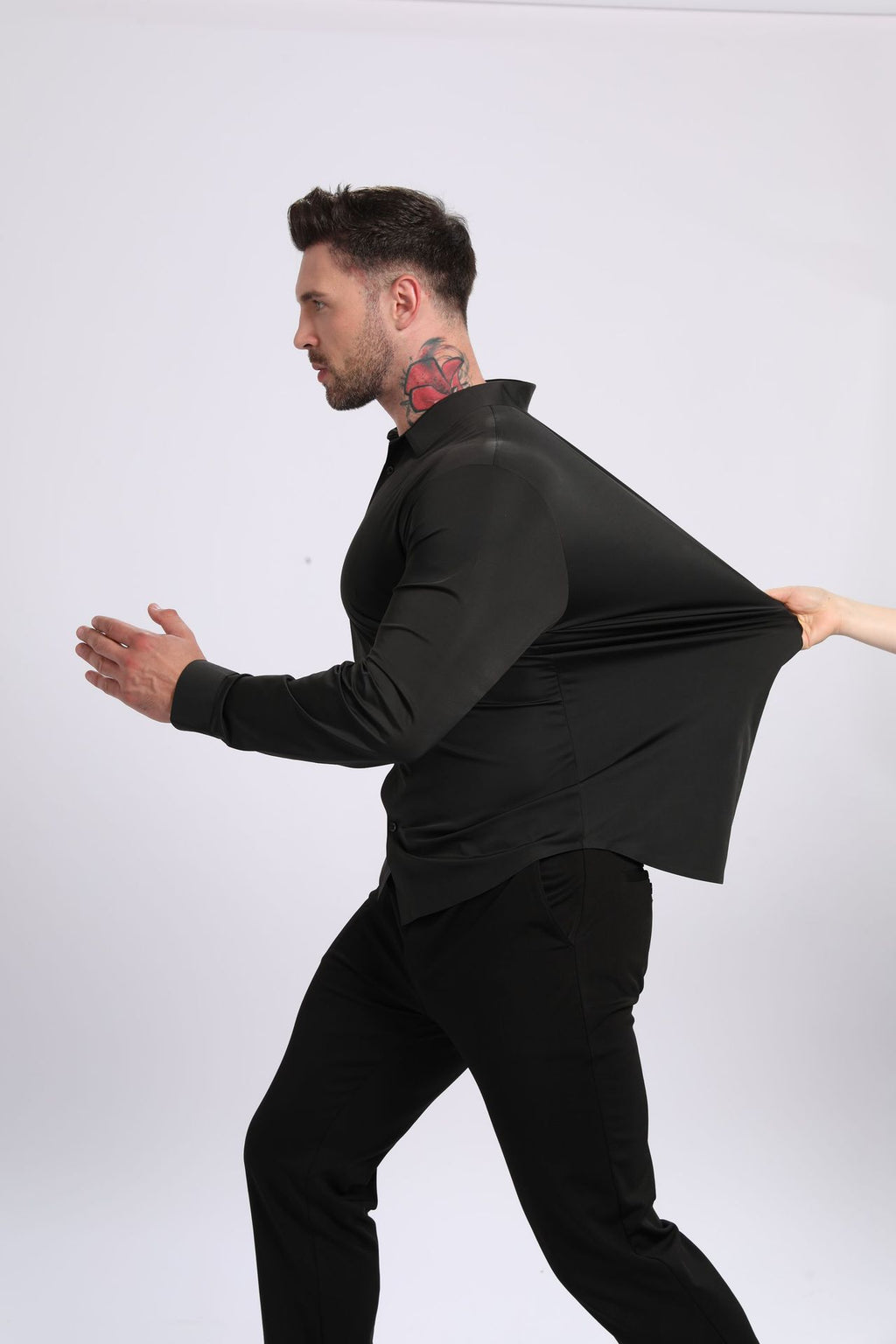 Ice-cool Silky-smooth Wrinkle-resistant Large-size Shirt