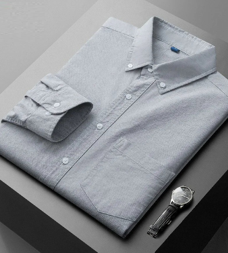 Genuine Oversize Formal Long Sleeve Men's Cotton Social or Work Shirts
