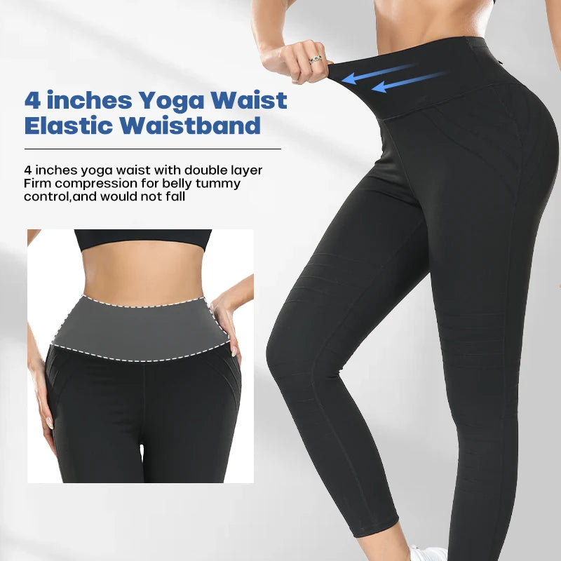Tummy Control Plus Size Breathable Push up High Waist Tight Leggings Ladies Yoga Pants