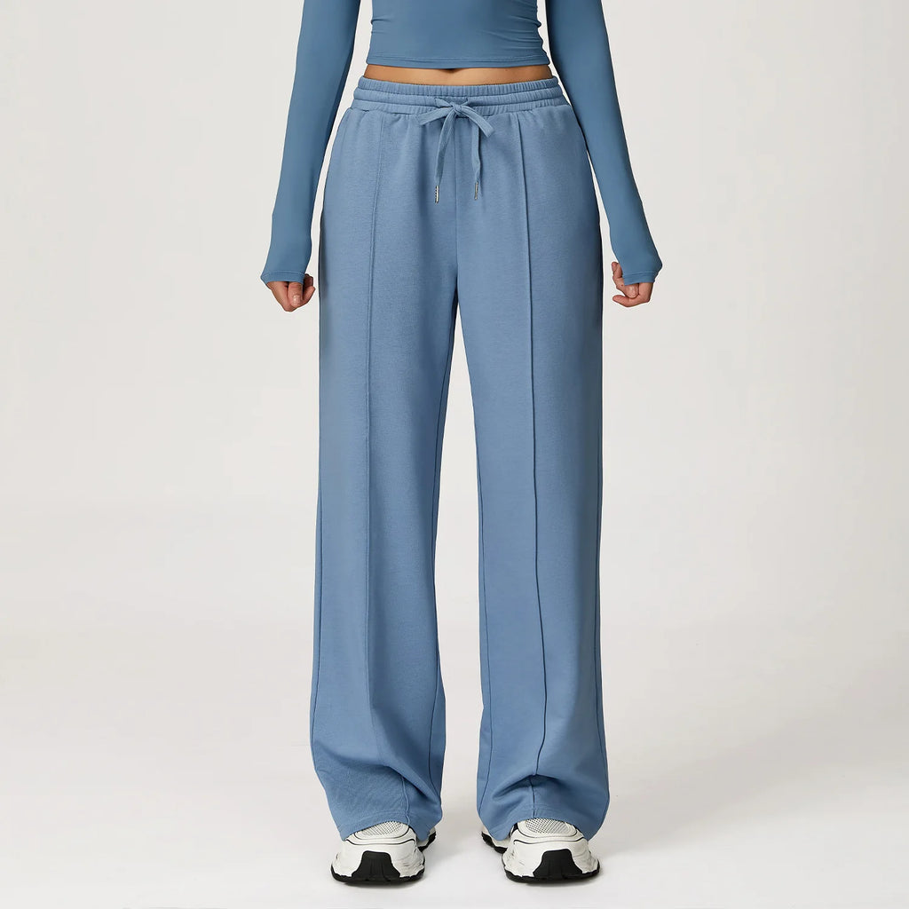 Custom High-quality Casual Sports Sweatshirt Women's High Waist Wide-leg Long-sleeved Jogging Clothes Gym Running Fitness Set (each piece sold separately)