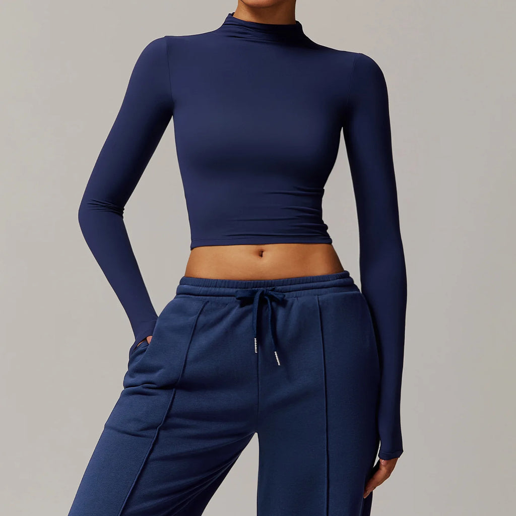 Custom High-quality Casual Sports Sweatshirt Women's High Waist Wide-leg Long-sleeved Jogging Clothes Gym Running Fitness Set (each piece sold separately)