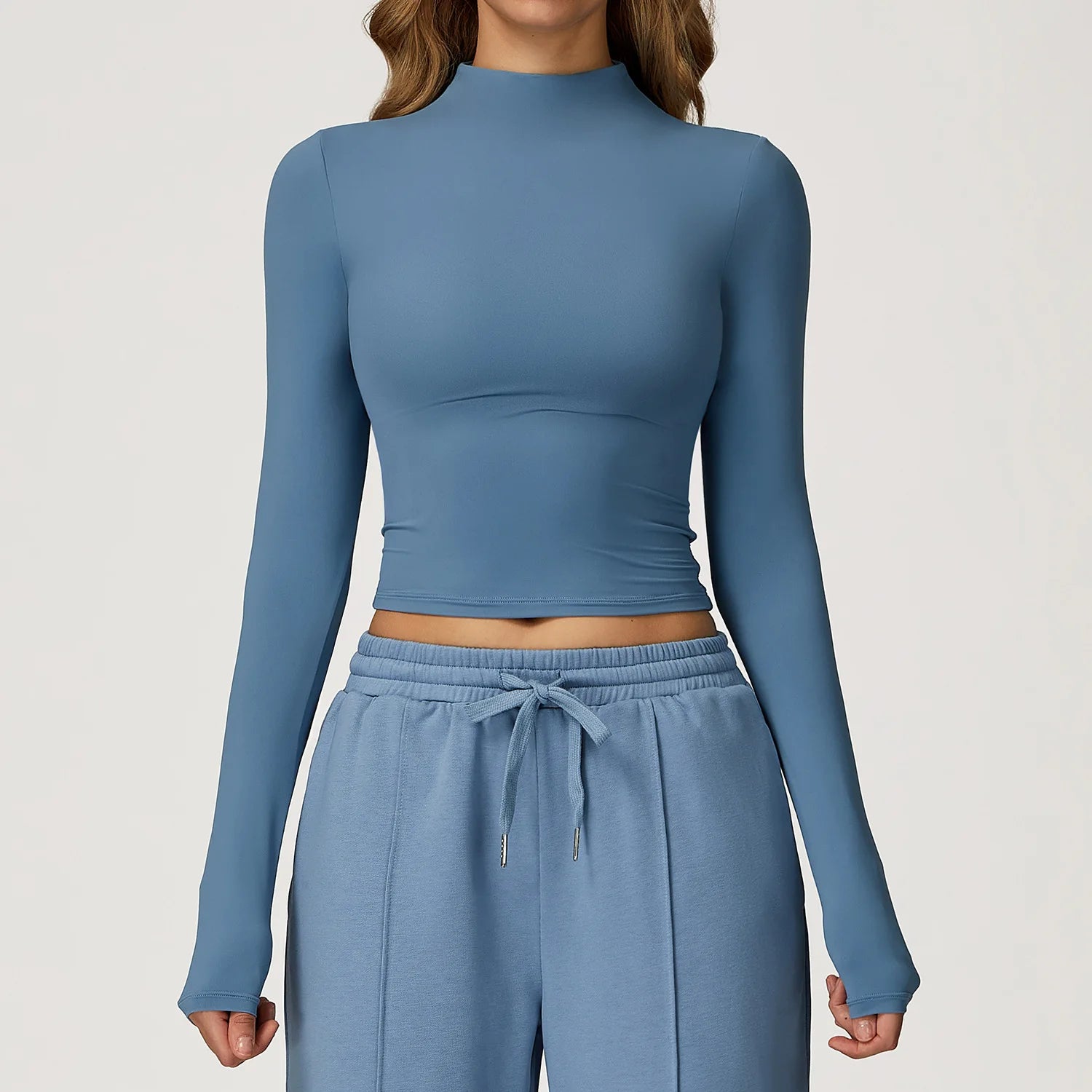 Custom High-quality Casual Sports Sweatshirt Women's High Waist Wide-leg Long-sleeved Jogging Clothes Gym Running Fitness Set (each piece sold separately)