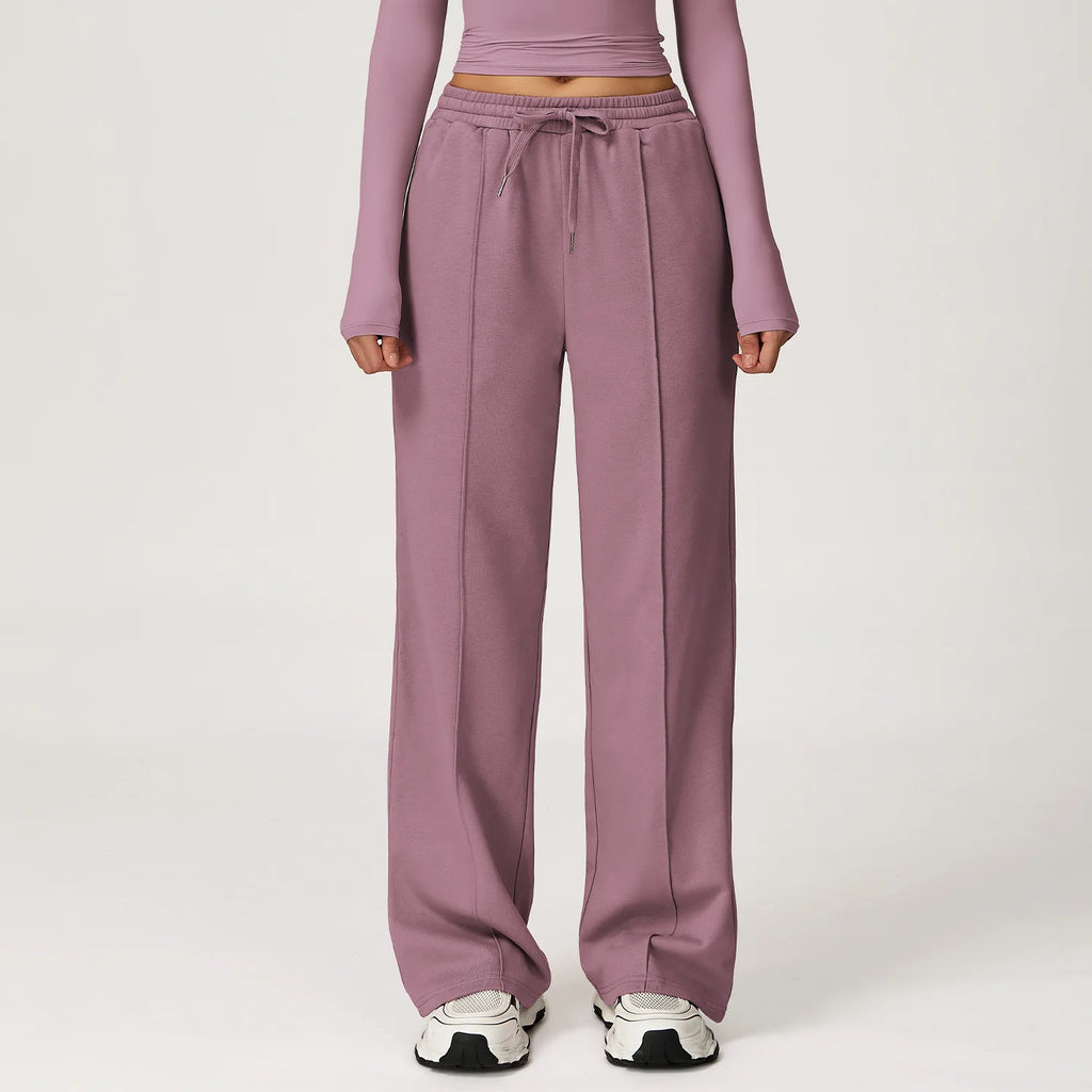 Custom High-quality Casual Sports Sweatshirt Women's High Waist Wide-leg Long-sleeved Jogging Clothes Gym Running Fitness Set (each piece sold separately)