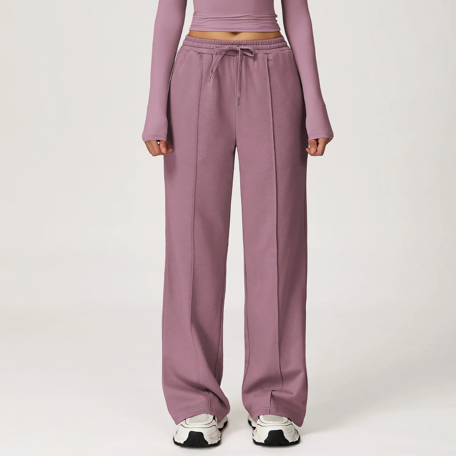 Custom High-quality Casual Sports Sweatshirt Women's High Waist Wide-leg Long-sleeved Jogging Clothes Gym Running Fitness Set (each piece sold separately)