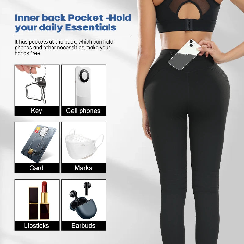 Tummy Control Plus Size Breathable Push up High Waist Tight Leggings Ladies Yoga Pants