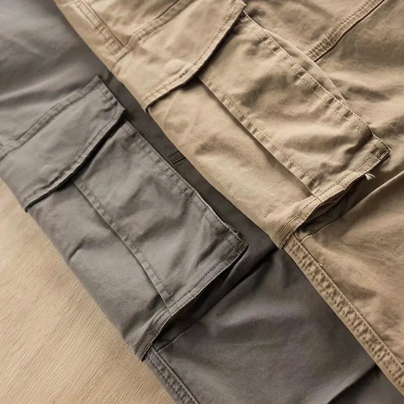 2026 NEW CHIFAN Men'S Cargo Pans Multi Pockets Long Trousers Outdoor Workout Fitness Overalls Cargo Pants Men'S Joggers