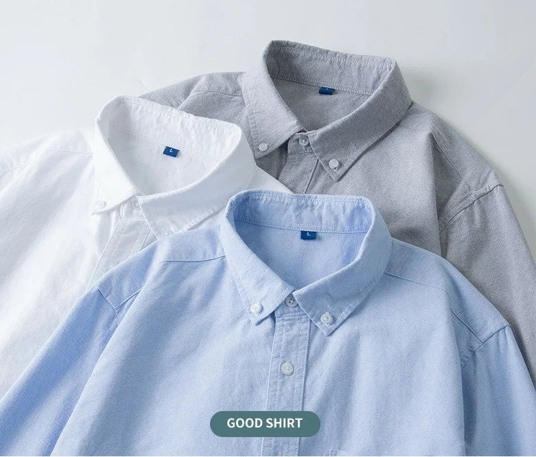 Genuine Oversize Formal Long Sleeve Men's Cotton Social or Work Shirts