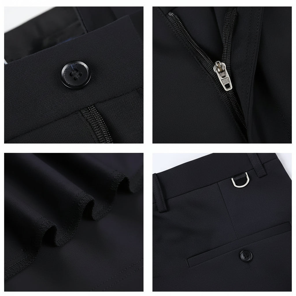 Business Suit Pants Men's Casual Trousers Elastic Formal Men's Pants Spring and Summer Thin Loose Straight Leg Hanging Trousers