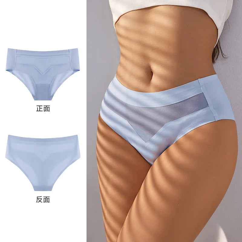 Women Low-Waist Sexy Ice Silk Underwear