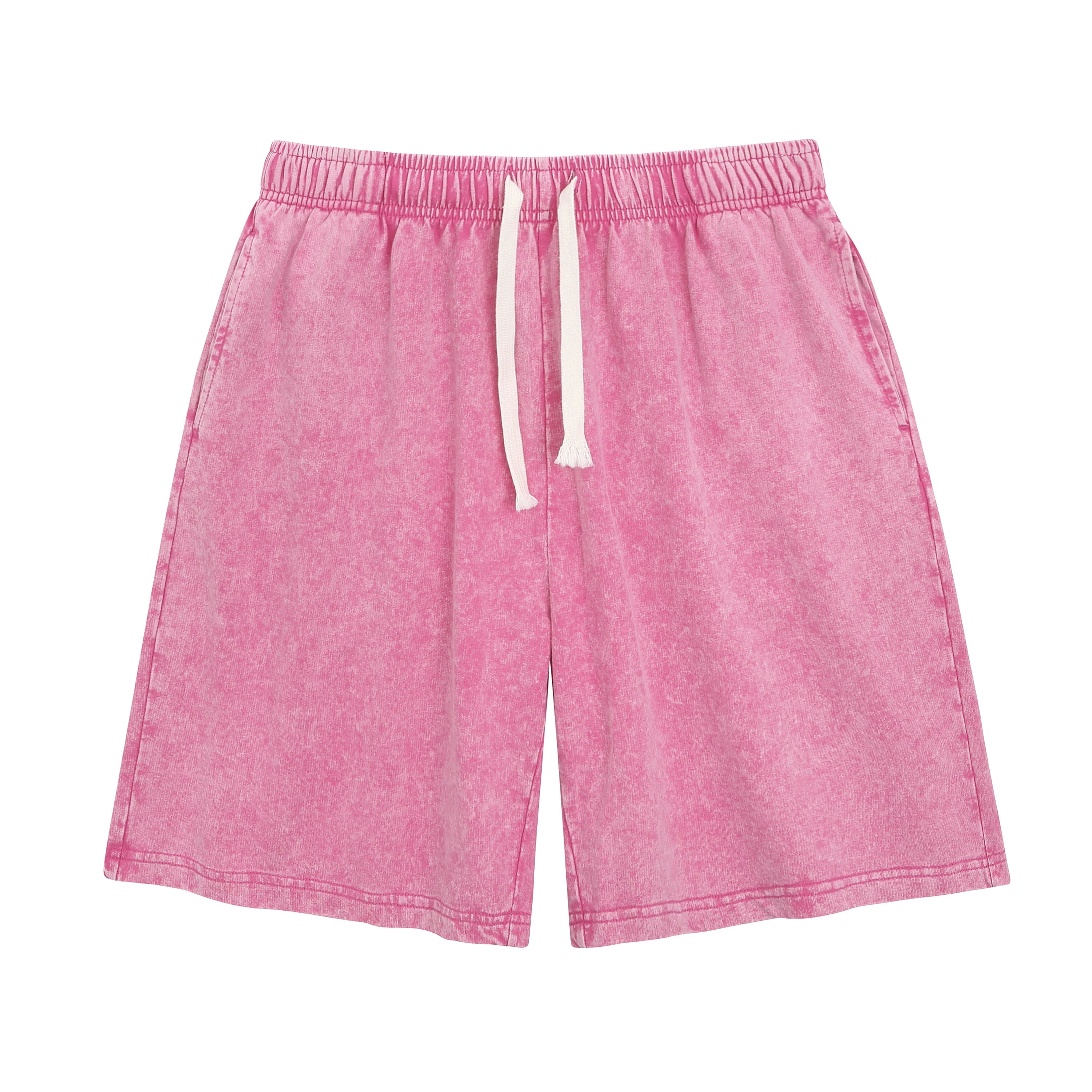 Custom 100% Cotton Casual Streetwear Sweat Shorts Men Sweat Short Distressed Vintage Acid Wash Shorts