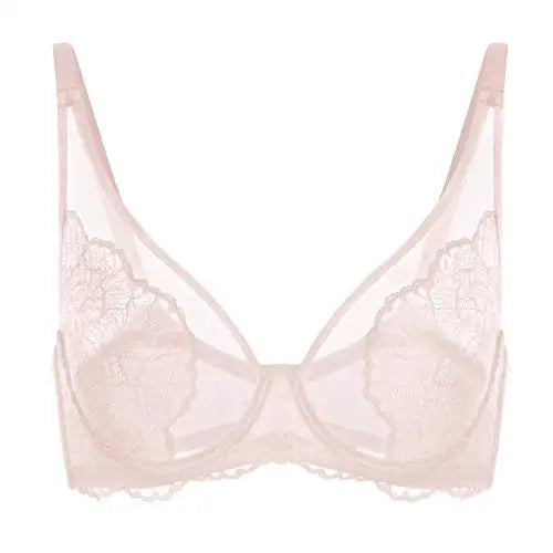 2025 New Styles Plus Size Full Figure Underwire Lace Embroidery Frontless Backless Net Lace Bra Panty for Female