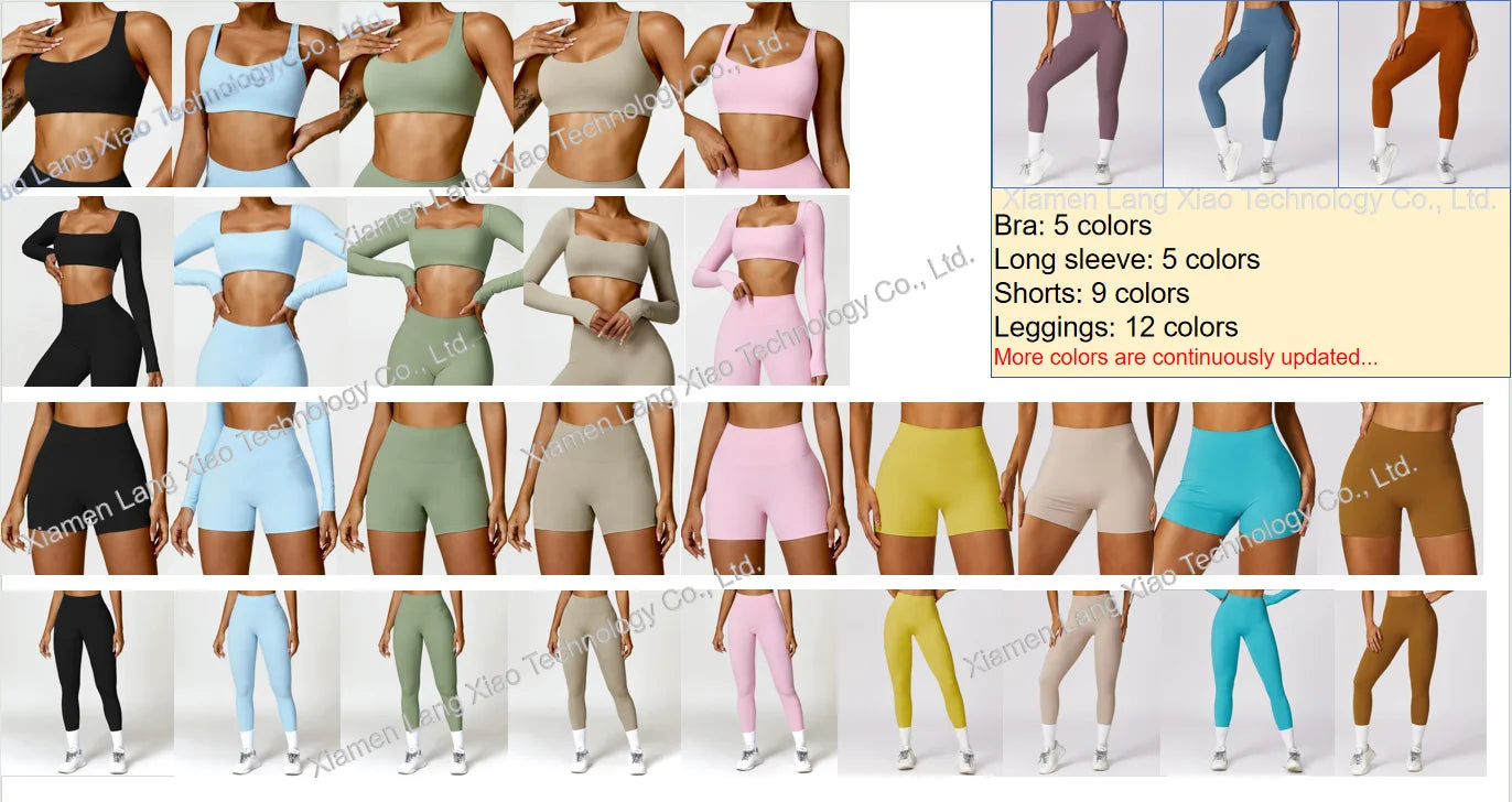 Women Soft Nude Sportswear Sports Bra Yoga Pants Mix n Match Sets (Items sold separately)