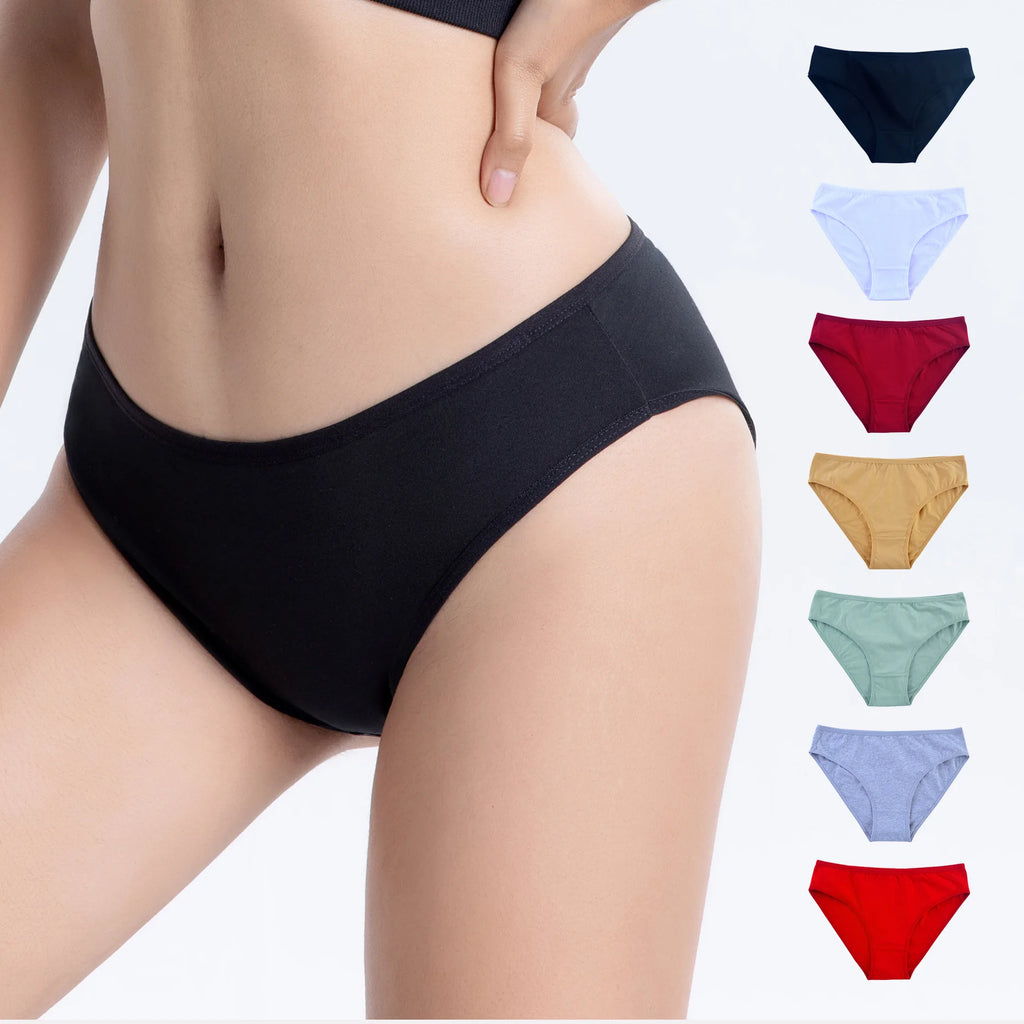 M-XL New Cotton Lingerie Panties Women Underwear Solid Color Briefs Sexy Lingerie Female Underpants Comfort Intimates