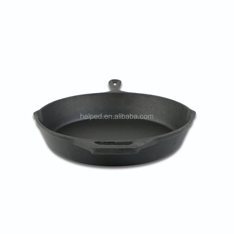 Pre-Seasoned Cast Iron Skillet – 30cm Dual-Handle Pan for Gas & Induction