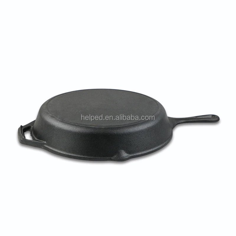 Pre-Seasoned Cast Iron Skillet – 30cm Dual-Handle Pan for Gas & Induction