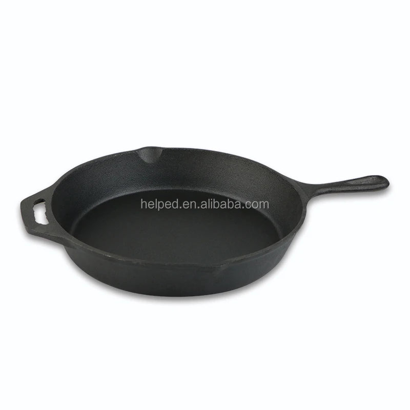 Pre-Seasoned Cast Iron Skillet – 30cm Dual-Handle Pan for Gas & Induction