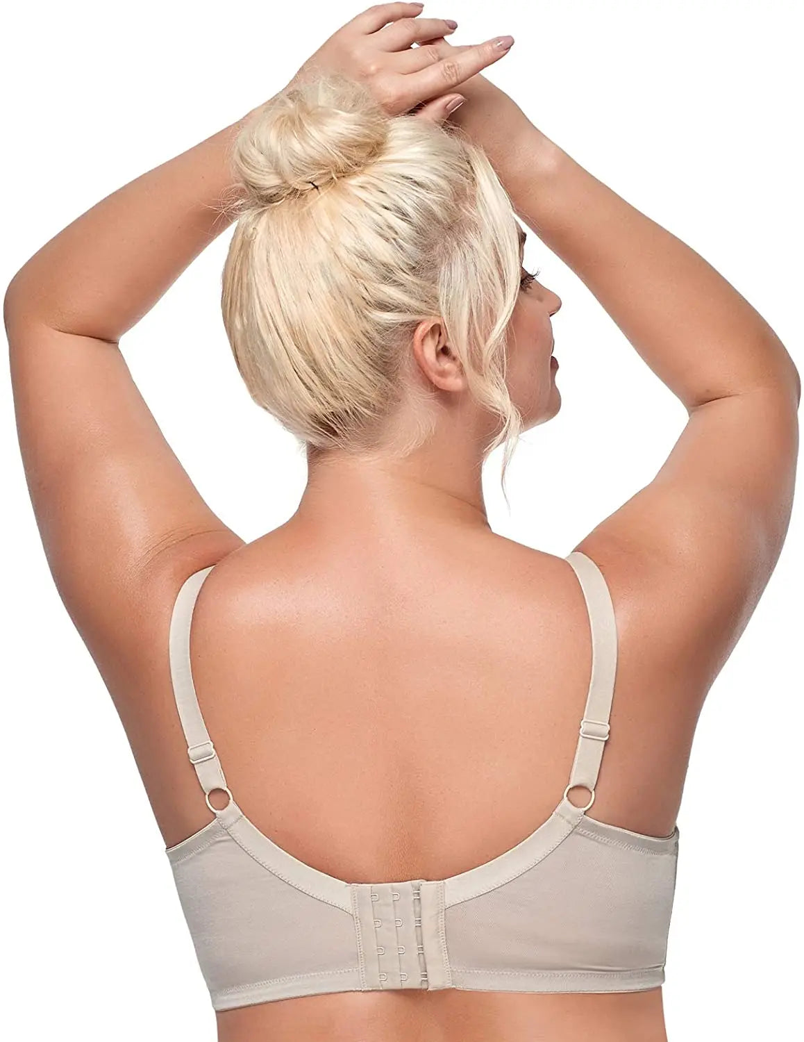 2025 New Styles Plus Size Full Figure Underwire Lace Embroidery Frontless Backless Net Lace Bra Panty for Female