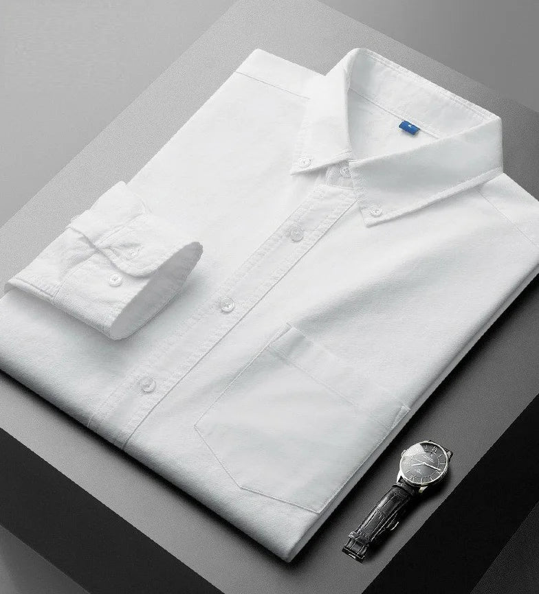 Genuine Oversize Formal Long Sleeve Men's Cotton Social or Work Shirts