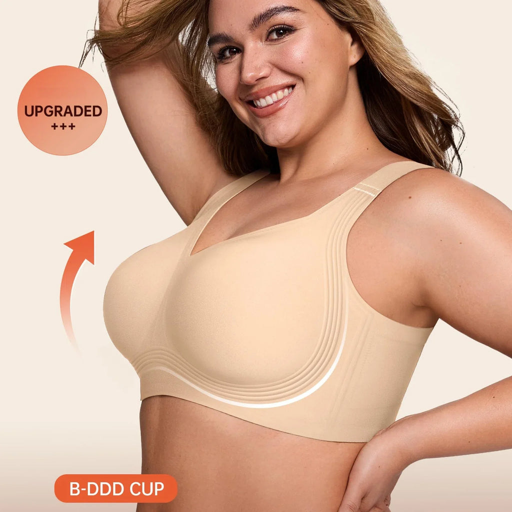 Women's Wireless Soft Support Jelly Bra Plus Size Seamless Invisible Underwear Push-Up Comfortable Thin Style