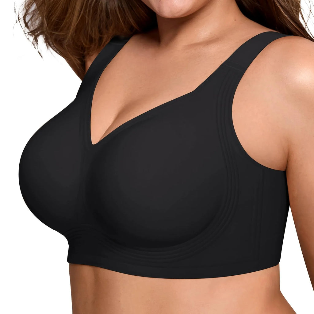 Women's Wireless Soft Support Jelly Bra Plus Size Seamless Invisible Underwear Push-Up Comfortable Thin Style