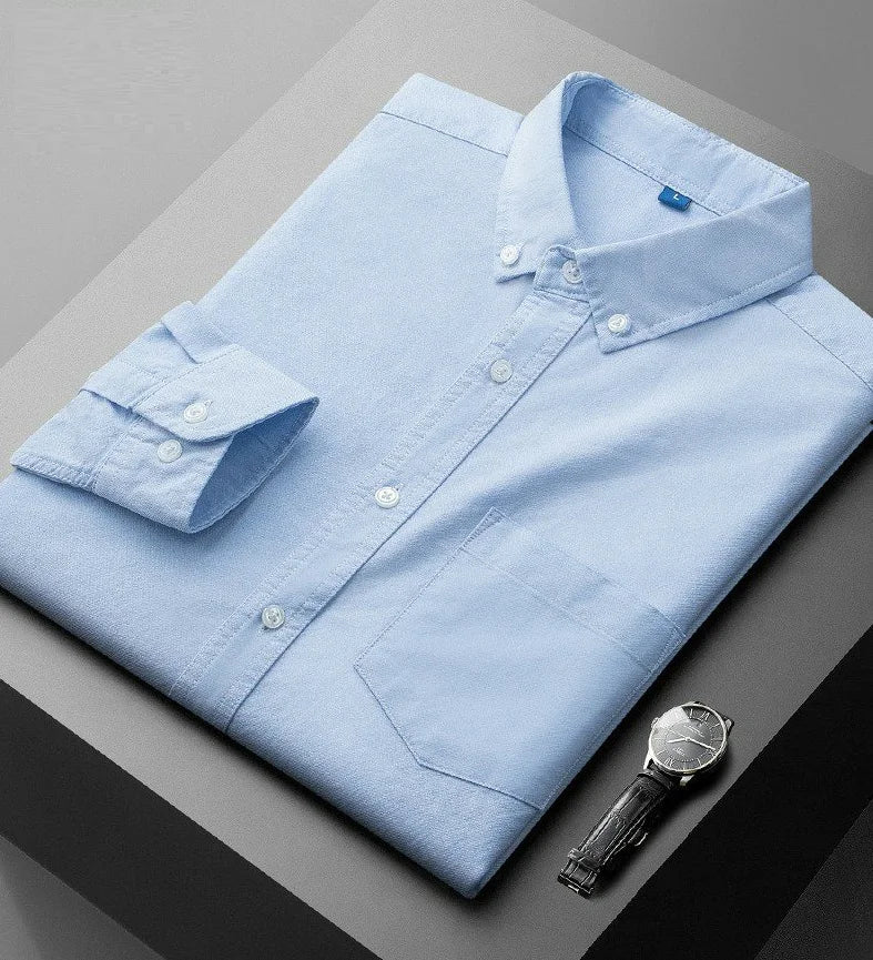 Genuine Oversize Formal Long Sleeve Men's Cotton Social or Work Shirts