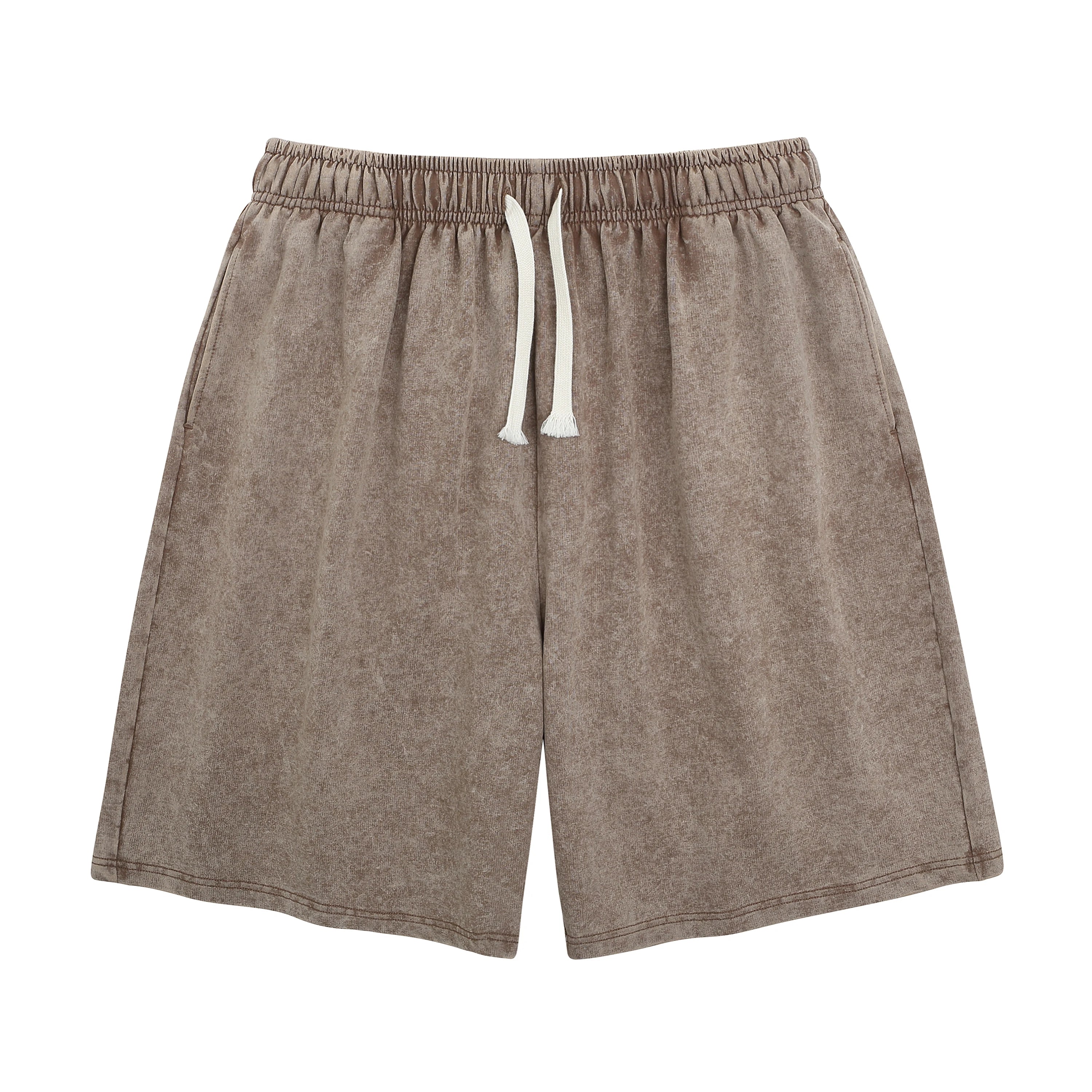 Custom 100% Cotton Casual Streetwear Sweat Shorts Men Sweat Short Distressed Vintage Acid Wash Shorts