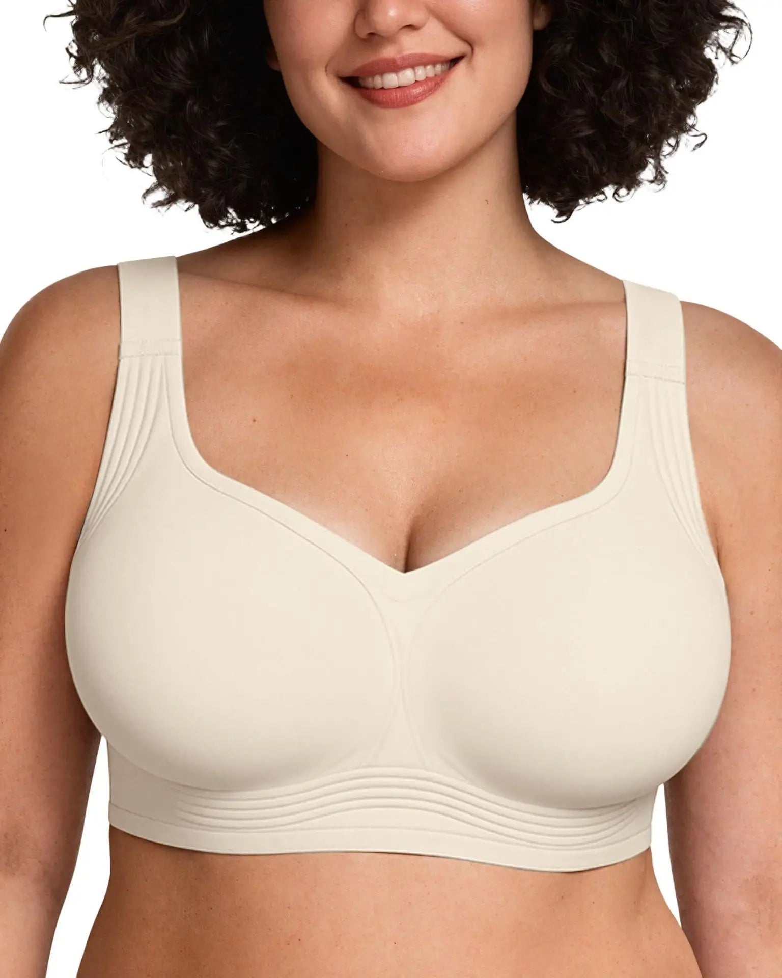 Women's Wireless Soft Support Jelly Bra Plus Size Seamless Invisible Underwear Push-Up Comfortable Thin Style