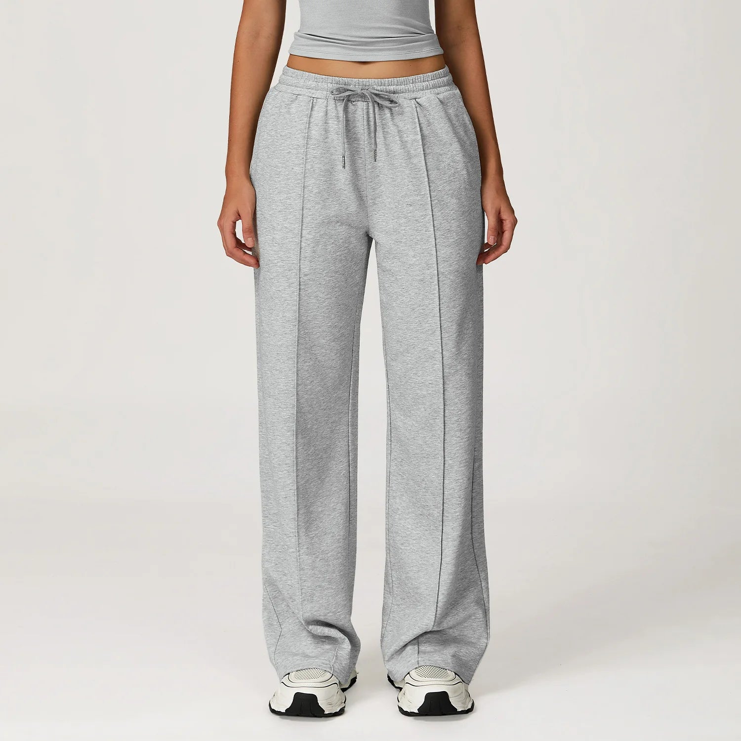 Custom High-quality Casual Sports Sweatshirt Women's High Waist Wide-leg Long-sleeved Jogging Clothes Gym Running Fitness Set (each piece sold separately)