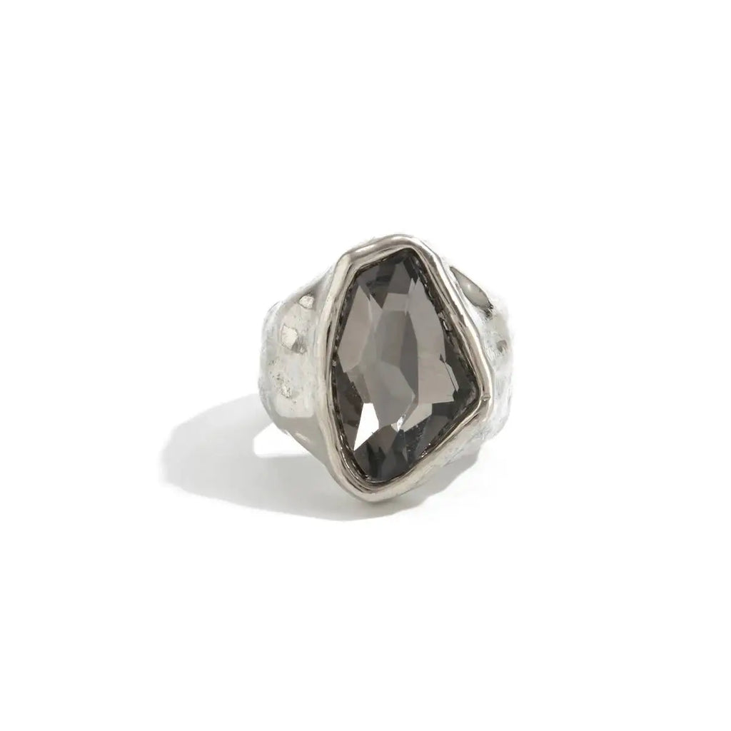 Minimalist Acrylic Rhinestone Open Ring for Women Korean Fashion Geometry Adjustable Knuckle Ring Party Jewelry Accessory