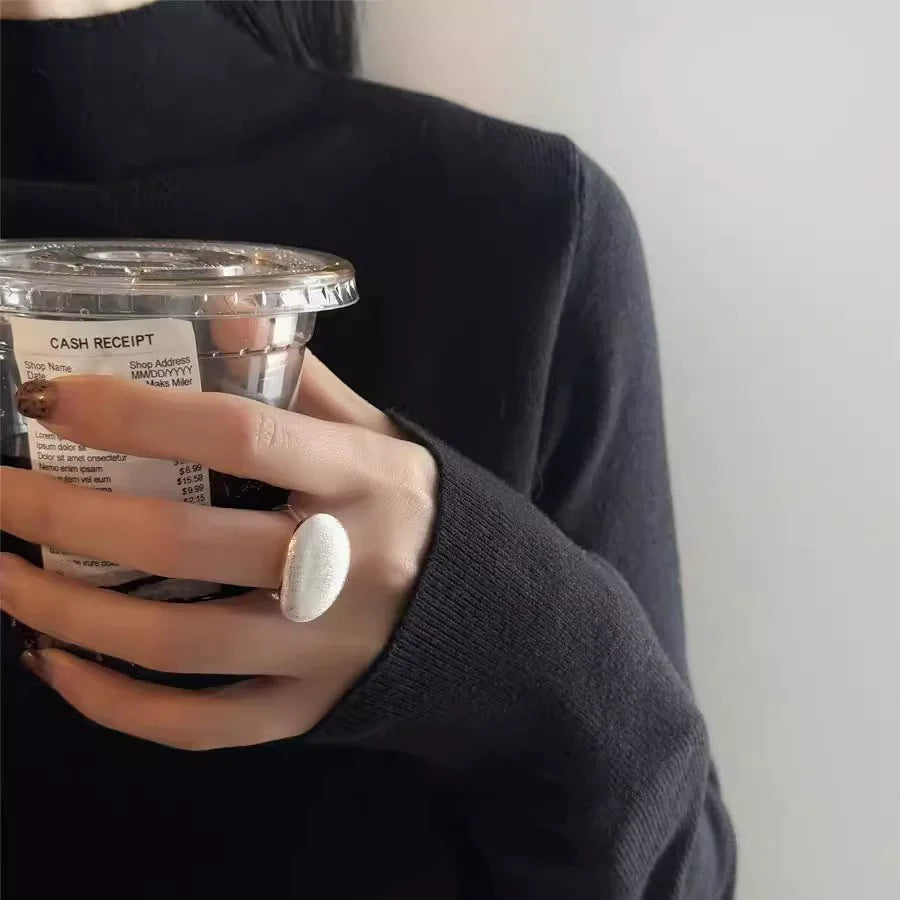 XIYANIKE Cool Shinning Brushed Ball Adjustable Finger Rings For Women Punk Fashion New Jewelry Gift Party Rock anillos mujer