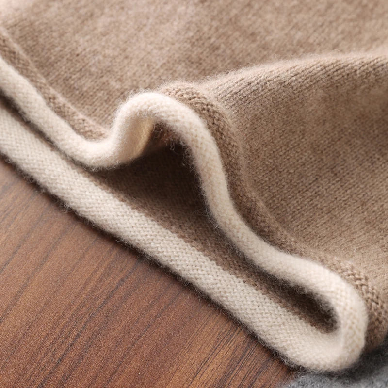 Winter Hat Regardless Of Gender 100% Merino Wool Knitted New Women's Soft Warm Bean Hat Fashion Outdoor Curly-brimmed Hat