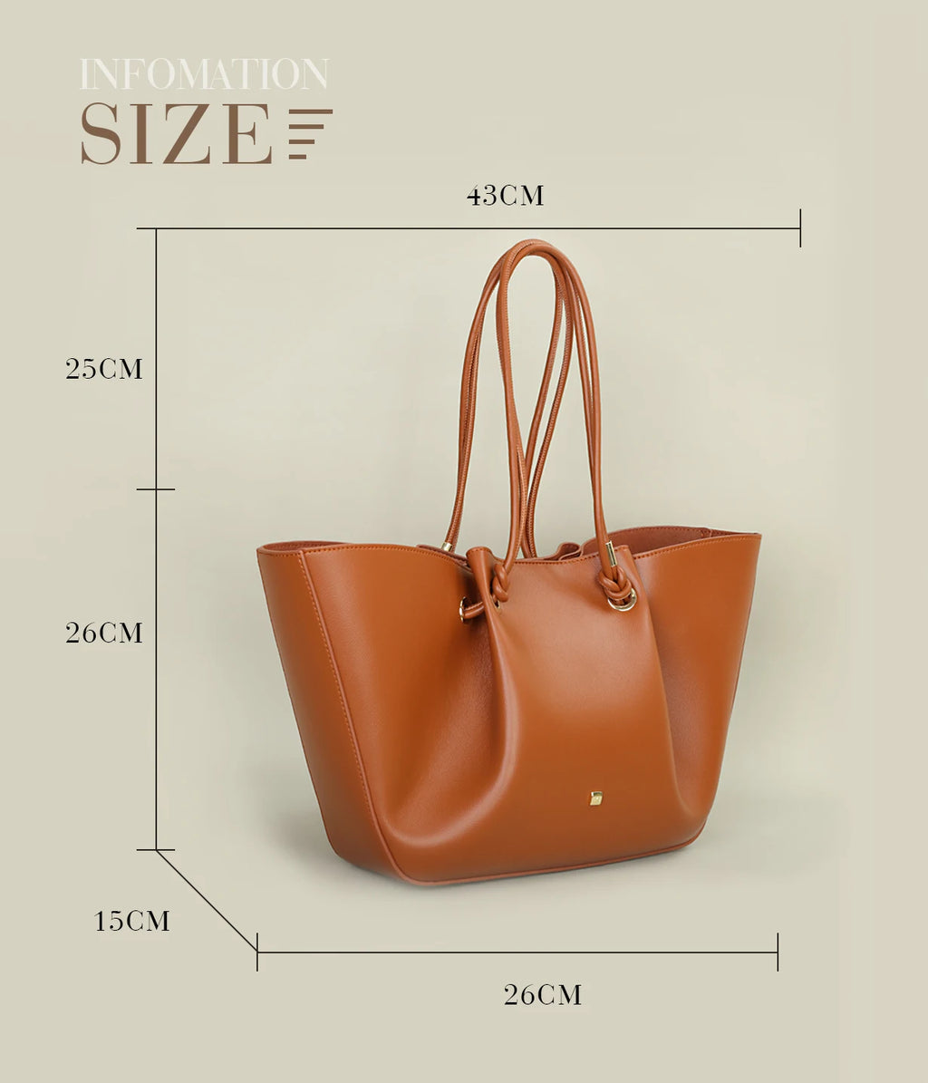 PG Atmosphere Brand Classic Large Capacity 2026 New Fashion PU Artificial Eco-Friendly Leather Shoulder Bag