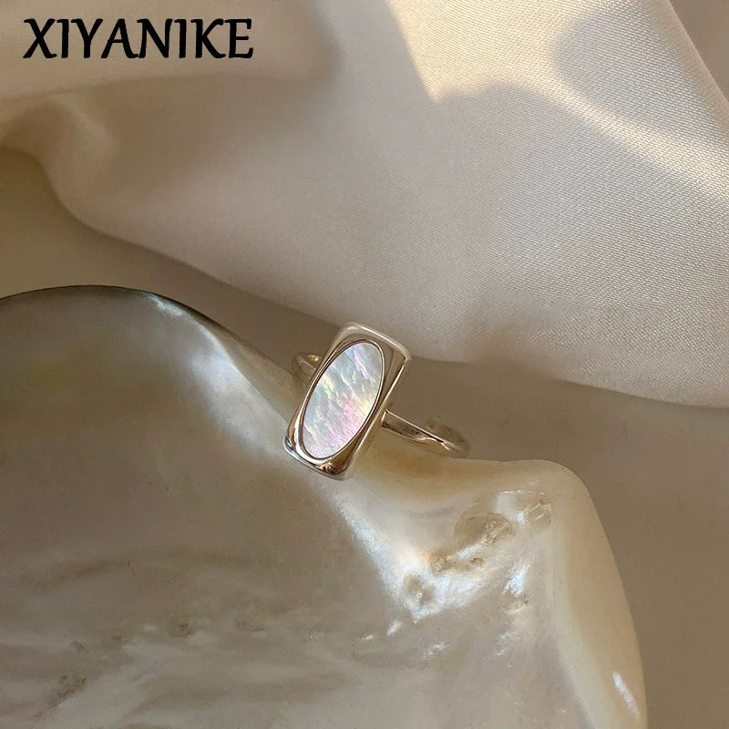 XIYANIKE Delicate Temperament Shell Cuff Finger Rings For Women Fashion New Jewelry Gift Party Beach Vacation anillos mujer